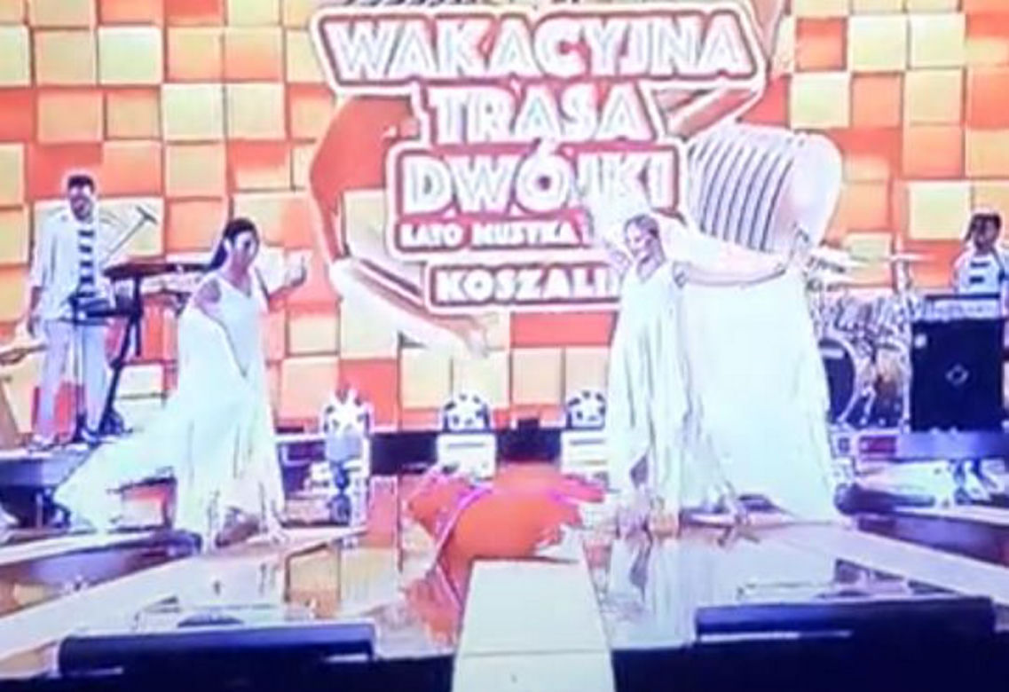 Izabela Trojanowska upadła podczas Wakacyjnej trasy Dwójki 