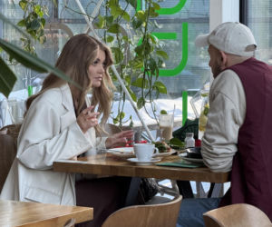 Edyta Folwarska i Maciej Pela w restauracji