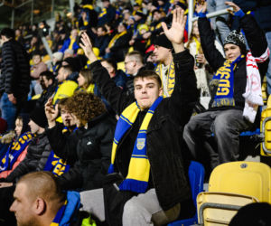 Arka Gdynia - Lechia Gdańsk: Zdjęcia kibiców z derbów Trójmiasta w ramach 23. kolejki PKO BP Ekstraklasy