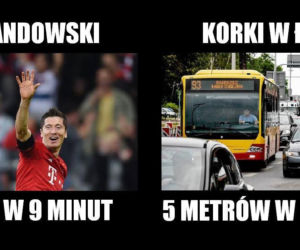 Lewandowski - 5 goli w 9 minut, tymczasem w Łodzi...