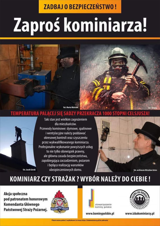 Czujniki gazu i czadu. Strażacy z Torunia apelują - zadbajmy o bezpieczeństwo i zaprośmy kominiarza