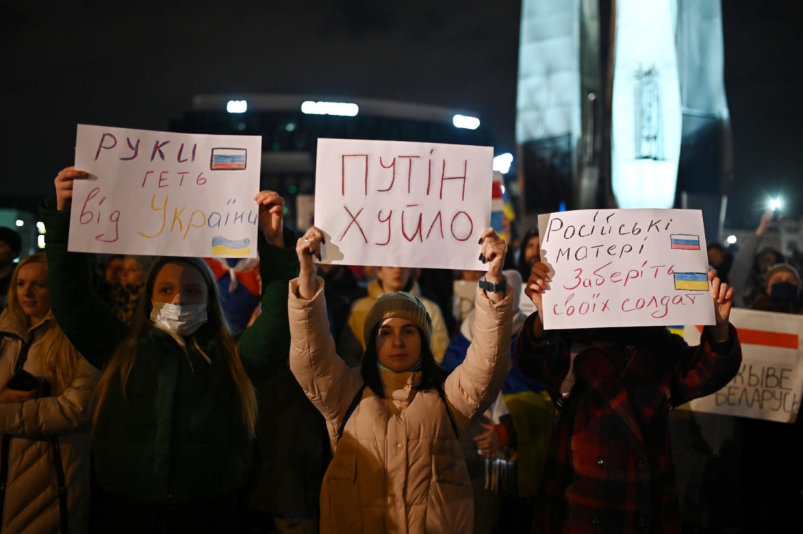 Solidarni z Ukrainą. Wielki wiec w Gdańsku