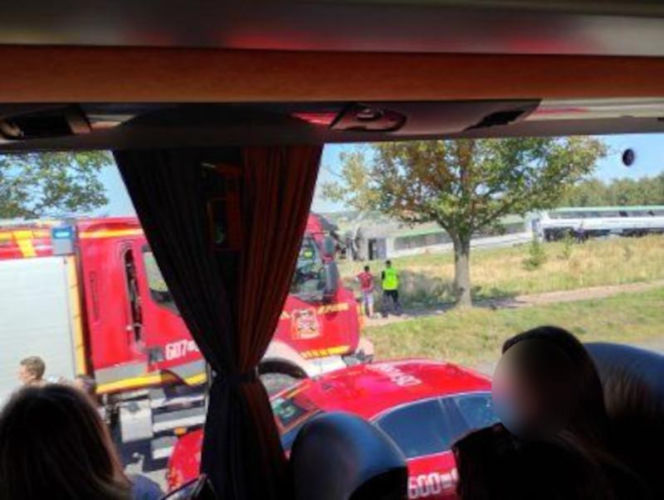 Wypadek na przejeździe kolejowym w Sokolnikach Suchych