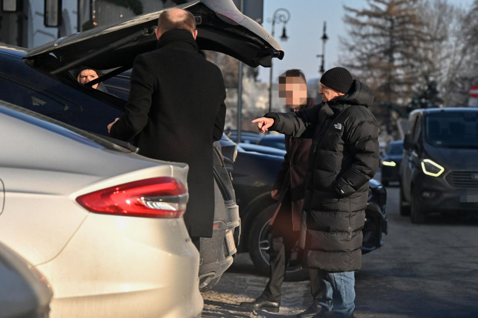 Marek Kondrat z żoną i córką w Warszawie