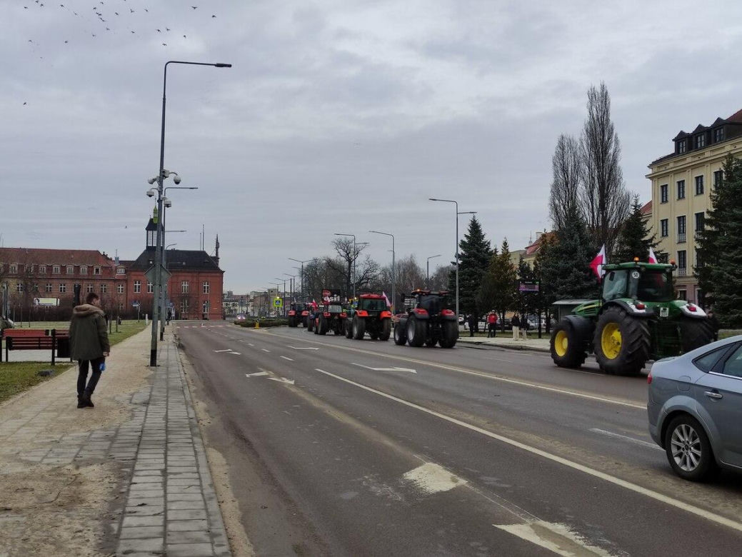 Protest rolników w Elblągu