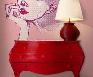Tapeta w stylu pop - art do przedpokoju lub sypialni