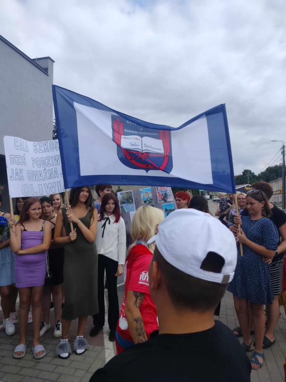 Powitanie Oliwii Rusoń w Radzyniu Chełmińskim