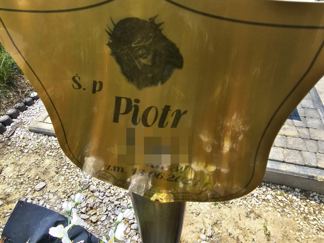 Piotr zginął kilkaset metrów od domu. 
