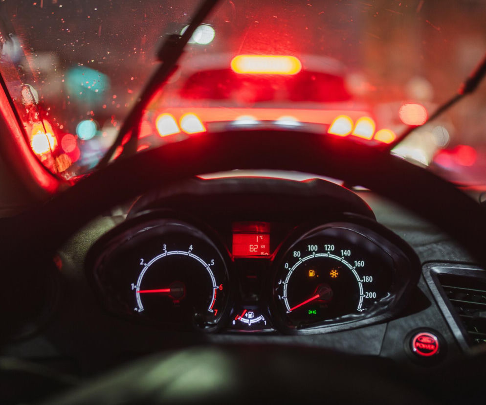 Przymrozek na drodze