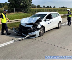 Wypadek na A4 w pobliżu Wrocławia 