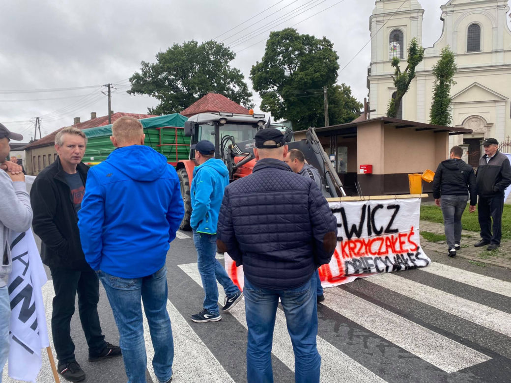 Protest rolników w Łódzkiem 24.08