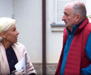 Barwy szczęścia, odc. 2027. Krystyna (Hanna Bieluszko), Jaworski (Jacek Kałucki)
