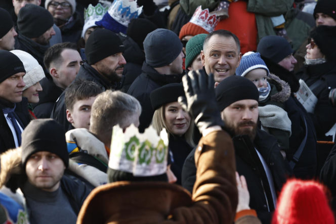 Karol i Marta Nawroccy na Orszaku Trzech Króli
