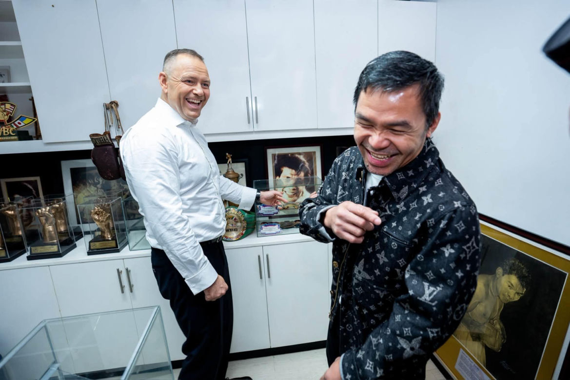 Karol Nawrocki i Manny Pacquiao