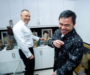 Karol Nawrocki i Manny Pacquiao