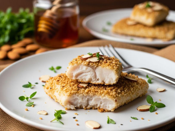 Bułkę tartą zamieniłam na ten zdrowy składnik. Z taką panierką ryba smakuje znakomicie