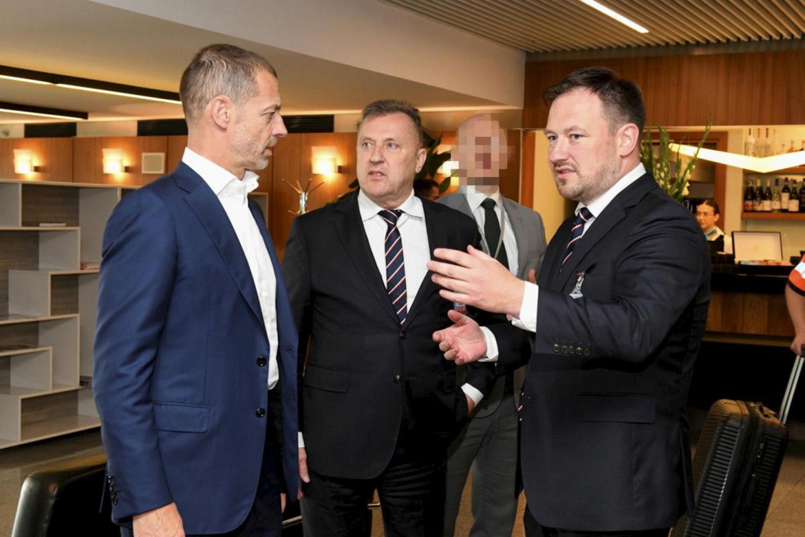 Prezes PZPN powitał prezydenta UEFA. Mamy zdjęcia [GALERIA]