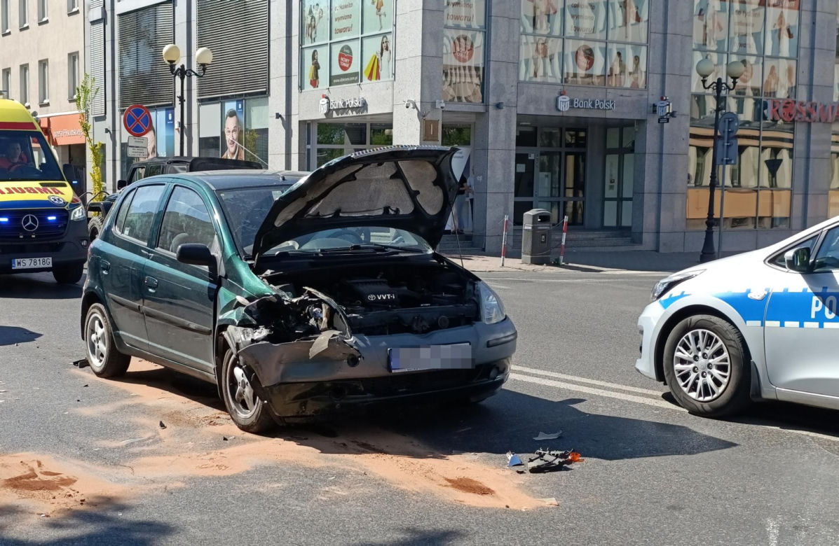 Wypadek samochodowy w Siedlcach