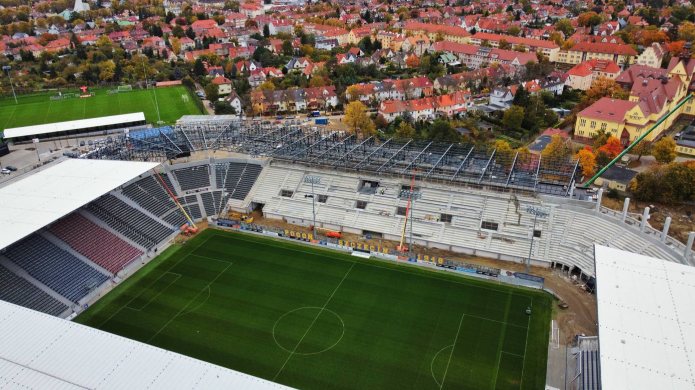 Budowa stadionu w Szczecinie - październik 2021