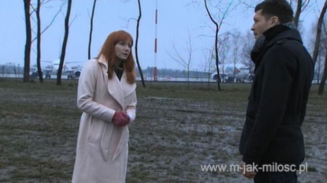 M jak miłość odc. 1138. Agnieszka (Magdalena Walach), Tomek (Andrzej Młynarczyk)