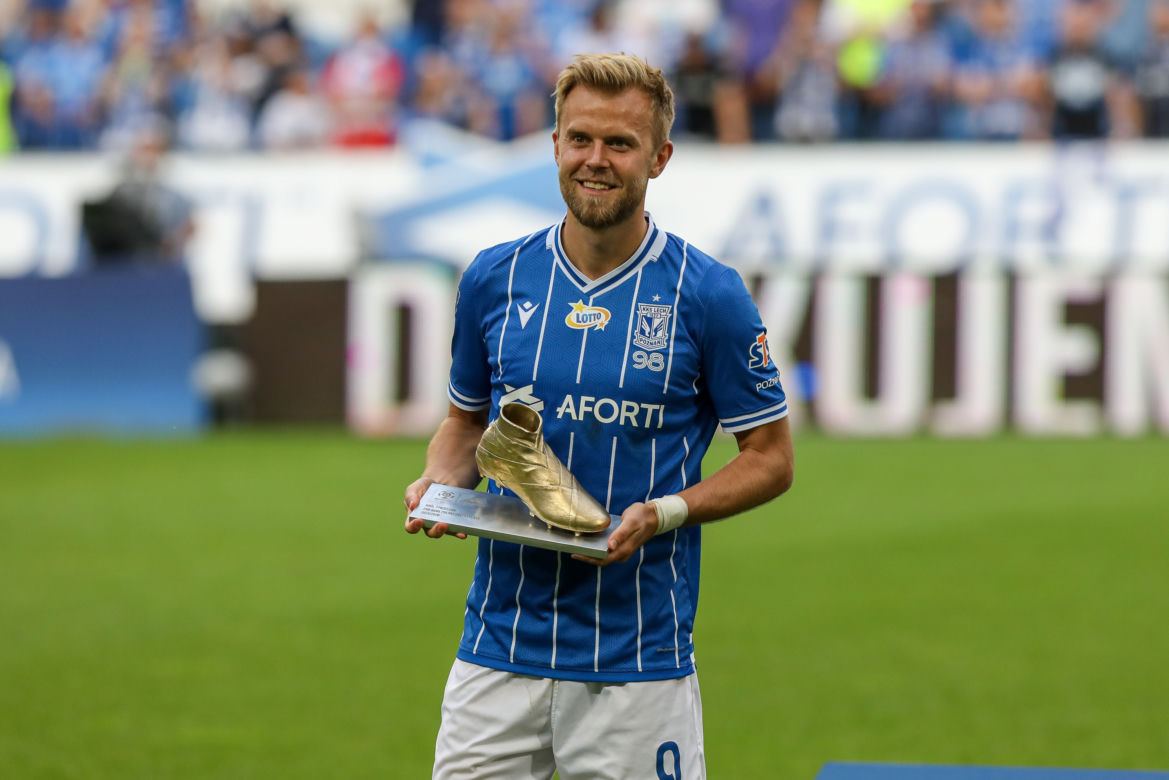 Christian Gytkjaer - król strzelców dostał buziaka
