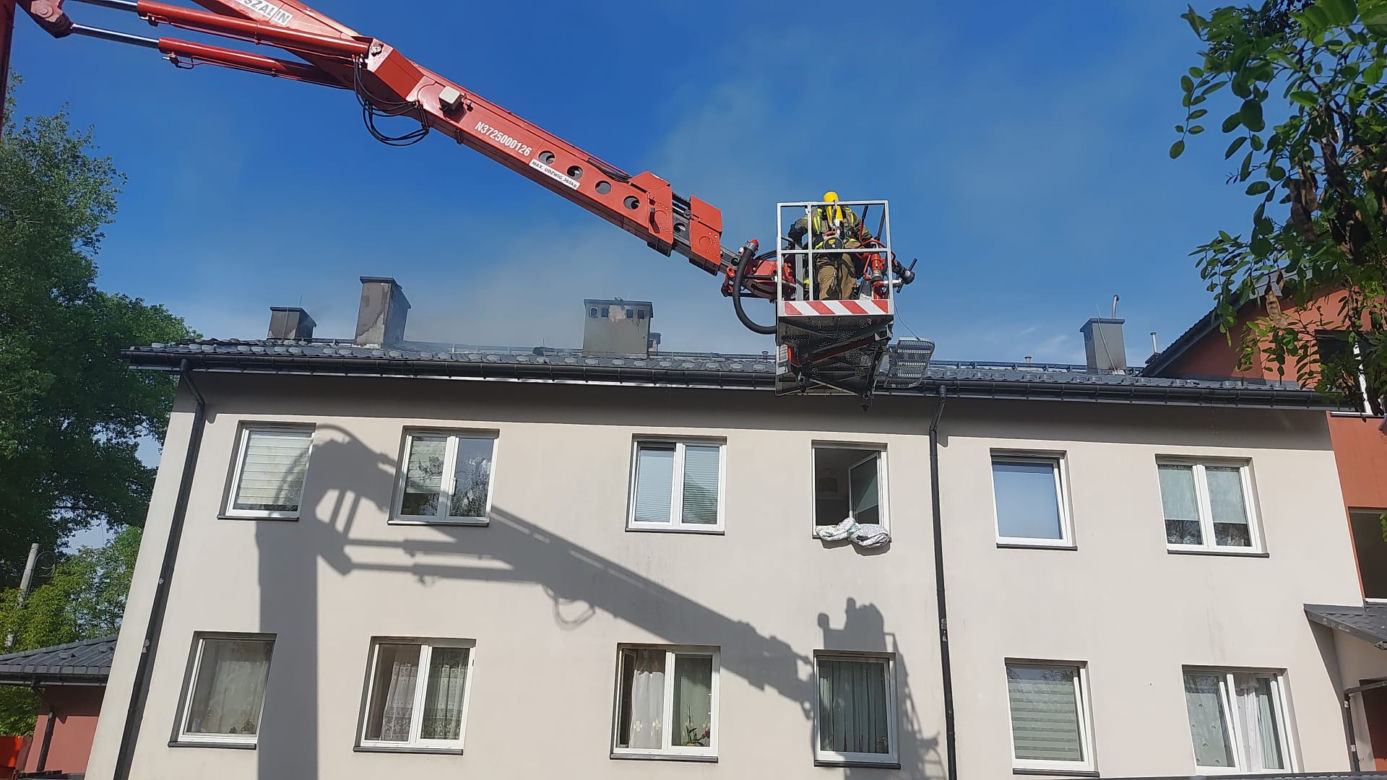 Pożar budynku przy ul. Spytki w Tarnowie - 23.05.2023r.
