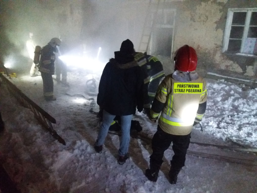 Pożar mieszkania na Wybickiego w Grudziądzu