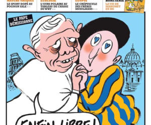 Satyryczne obrazki, które pojawiały się w piśmie Charlie Hebdo