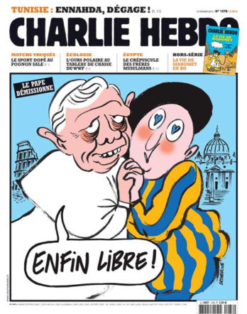Satyryczne obrazki, które pojawiały się w piśmie Charlie Hebdo