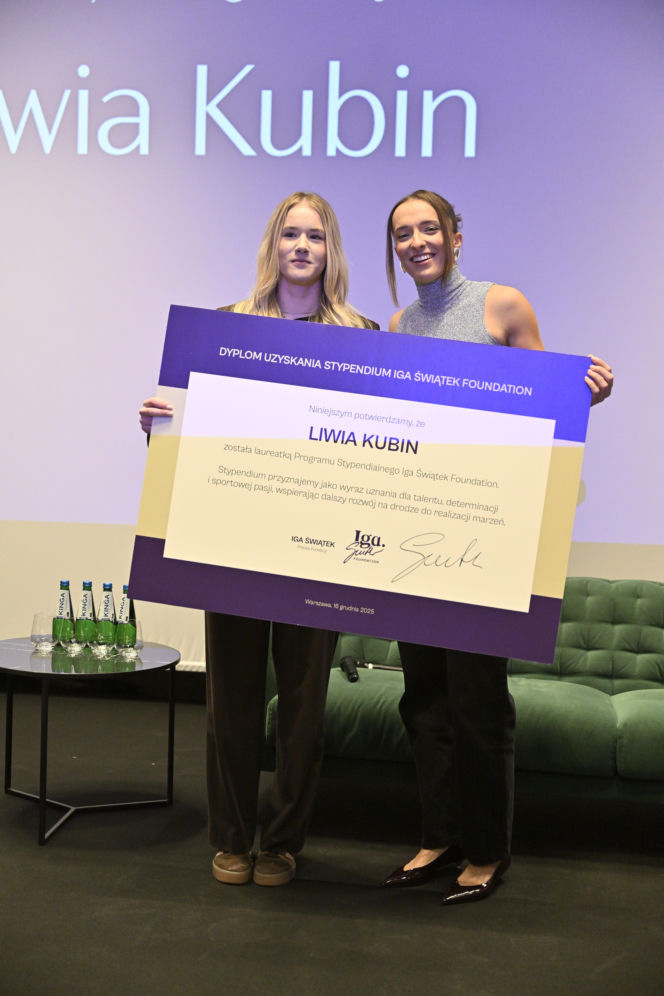 Iga Świątek rozdała stypendia