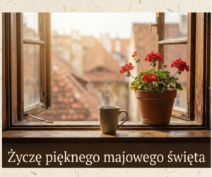 kartka na dzień dobry 1 maja