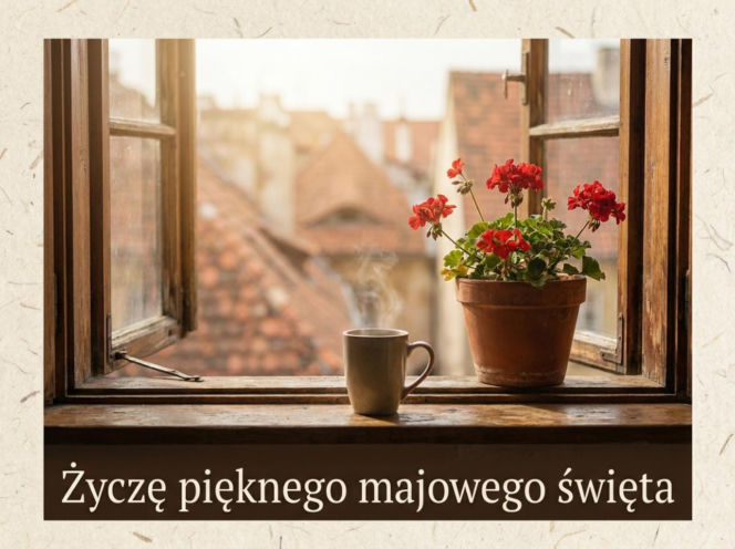 kartka na dzień dobry 1 maja
