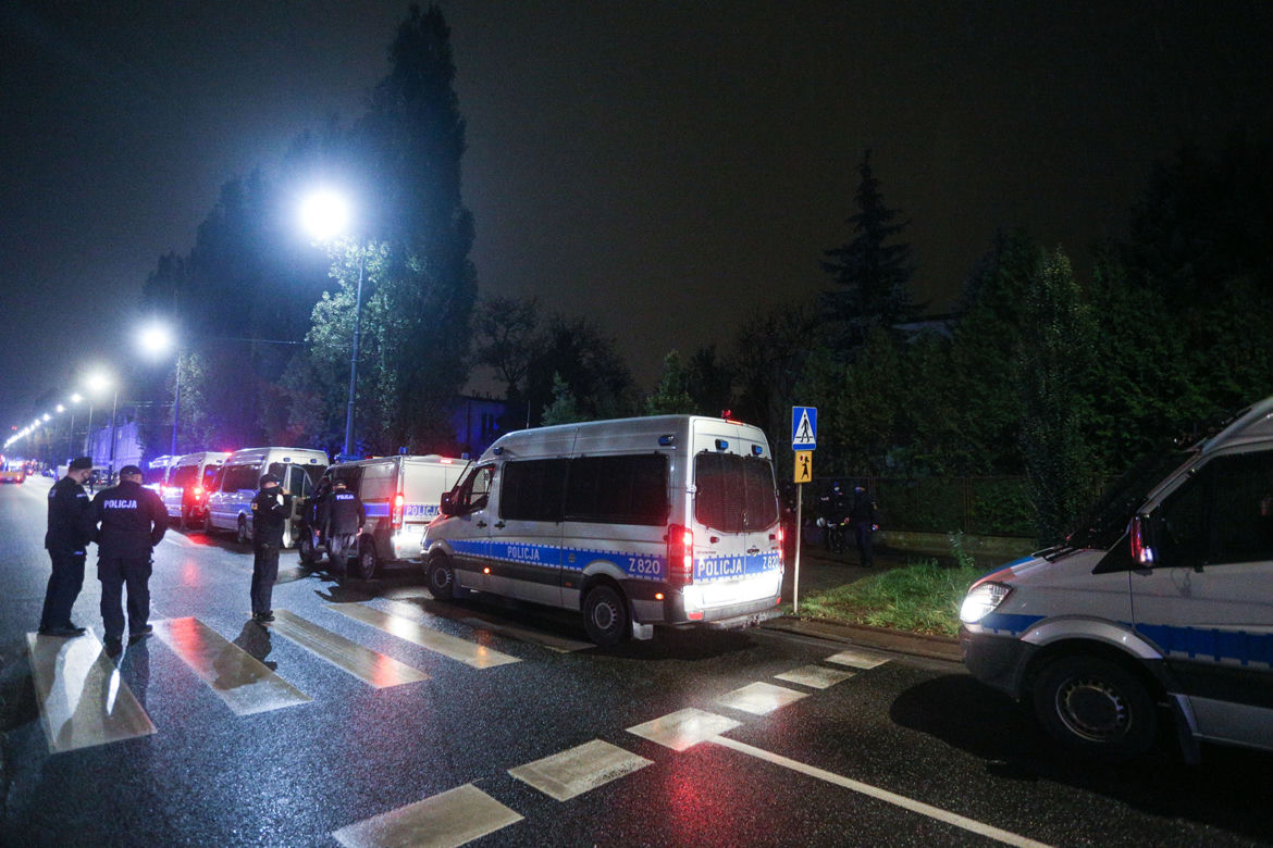 Nocne protesty pod domem Jarosława Kaczyńskiego