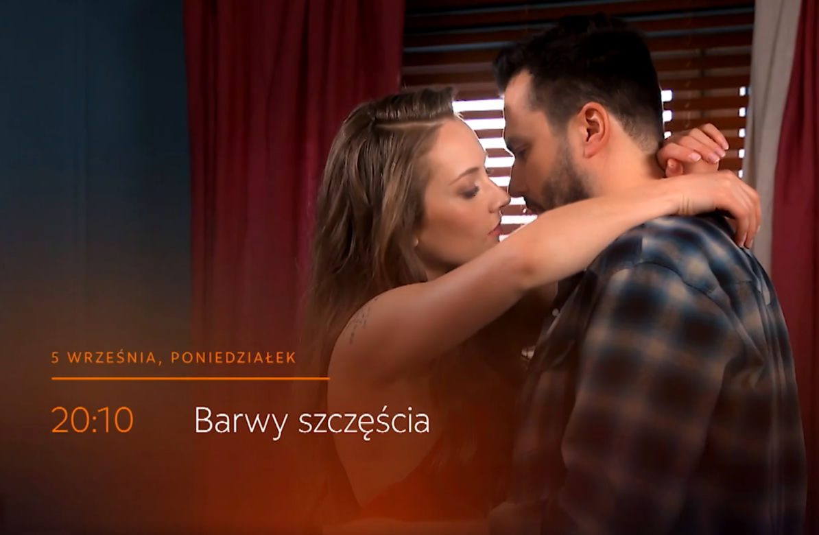 Barwy szczęścia po wakacjach. Renata (Anna Mrozowska), Damian (Michał Lesień)