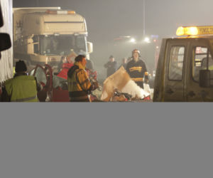 Śląskie: Karambol ok. 80 aut na drodze do Cieszyna. Zginęła jedna osoba. Trasa S1 zablokowana