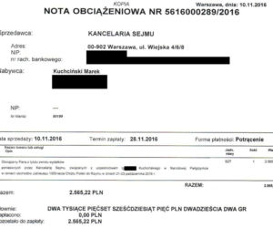 Kuchciński zapłaci za wycieczkę syna