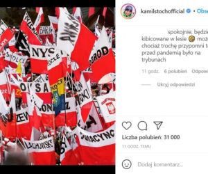 Wpis kibica pod postem Kamila Stocha