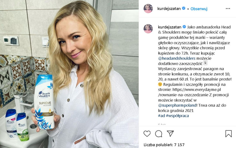 Tyle Kurdej-Szatan zarabia na Instagramie