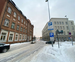 Centrum Białegostoku pod śniegiem