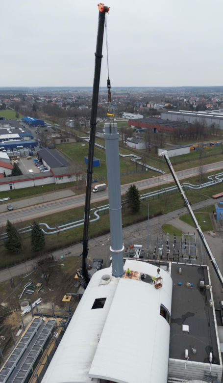 Realizacja zadania przyczyni się do zastąpienia energii cieplnej produkowanej z miału węglowego energią z paliwa gazowego o niższej emisyjności