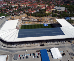 Trwa budowa Stadionu Miejskiego im. Floriana Krygiera w Szczecinie 