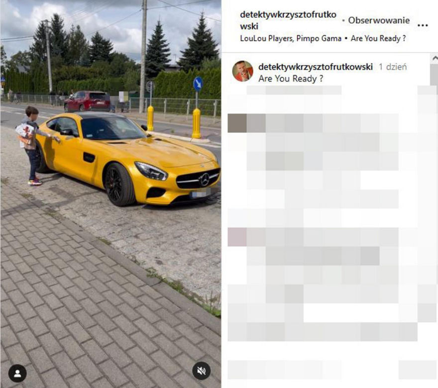 Pancerny gigant odstawił syna Rutkowskiego do szkoły!