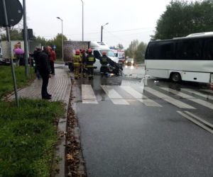 Nowe Żukowice. Kierowca busa wymusił pierwszeństwo. Przewoził dzieci 