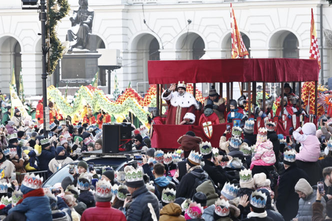 Karol i Marta Nawroccy na Orszaku Trzech Króli